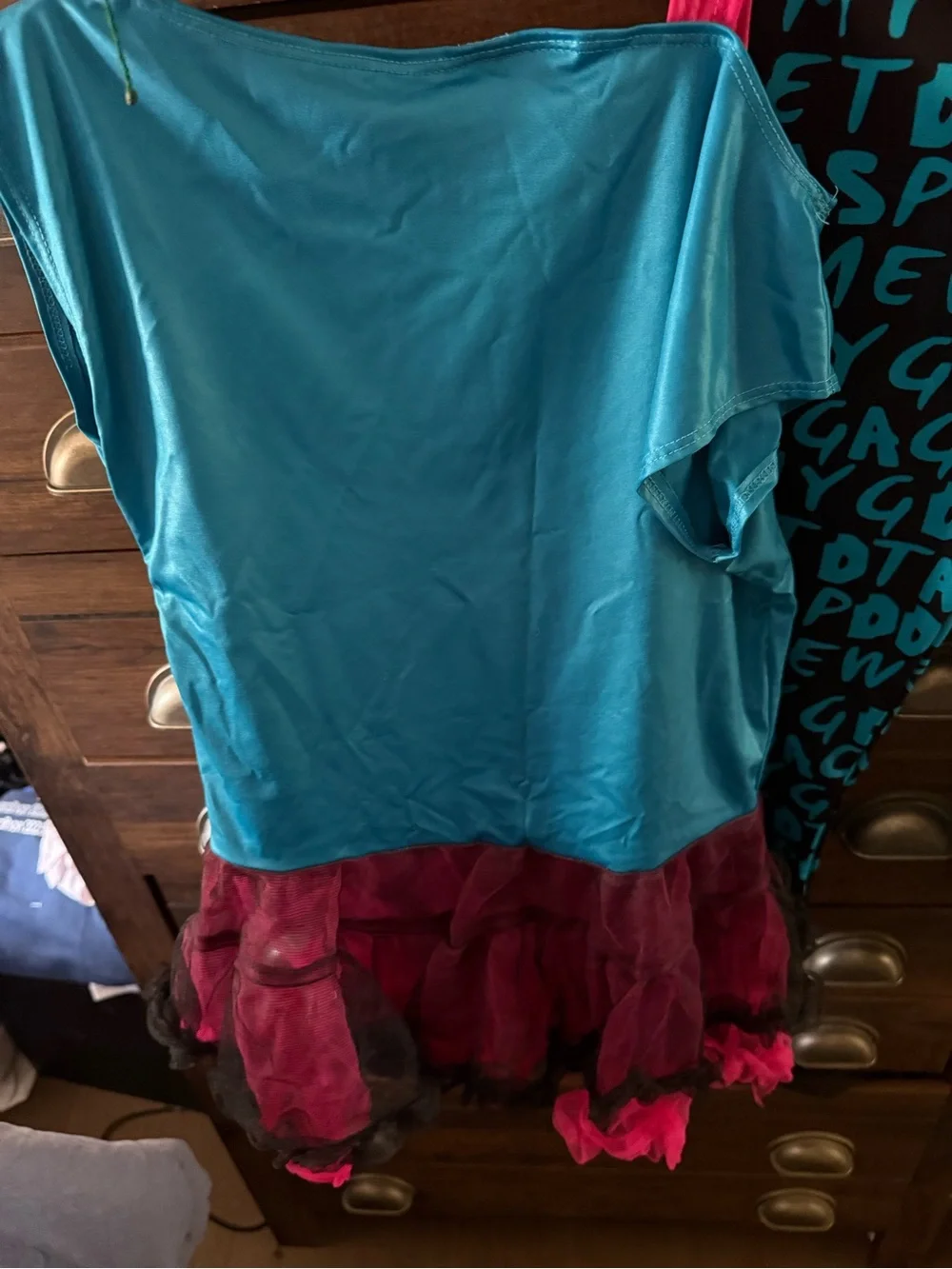 California Costumes Blue and Pink Pop Art Dance Outfit